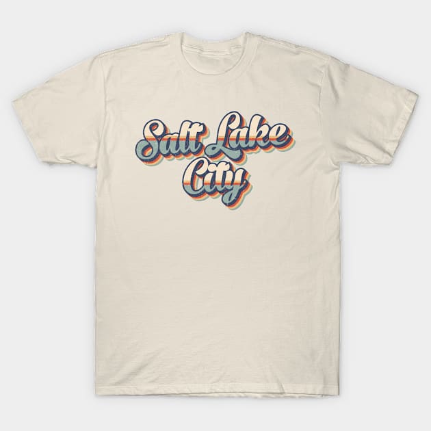 Salt Lake City // Retro Vintage Style T-Shirt by Stacy Peters Art